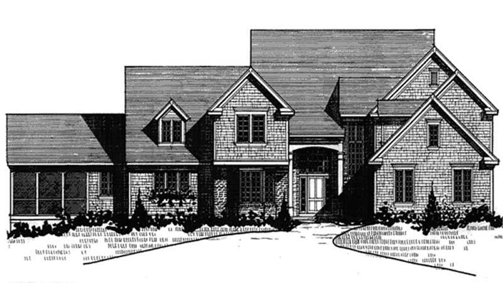 Front view of Craftsman home (ThePlanCollection: House Plan #146-2151)