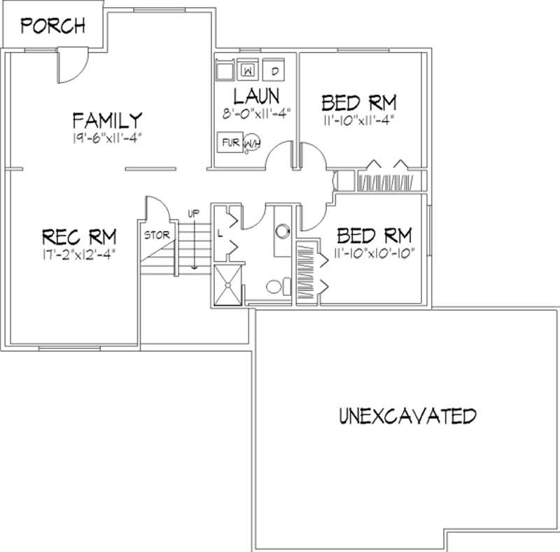 Floor Plan First Story of European Plan #146-2163