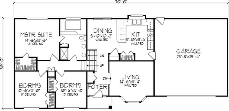 Floor Plan First Story of European Plan #146-2166