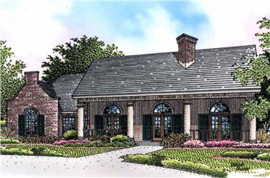 4-Bedroom, 2464 Sq Ft Country Home Plan - 146-2173 - Main Exterior