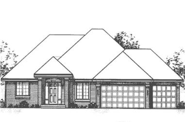 3-Bedroom, 1764 Sq Ft Ranch House Plan - 146-2175 - Front Exterior