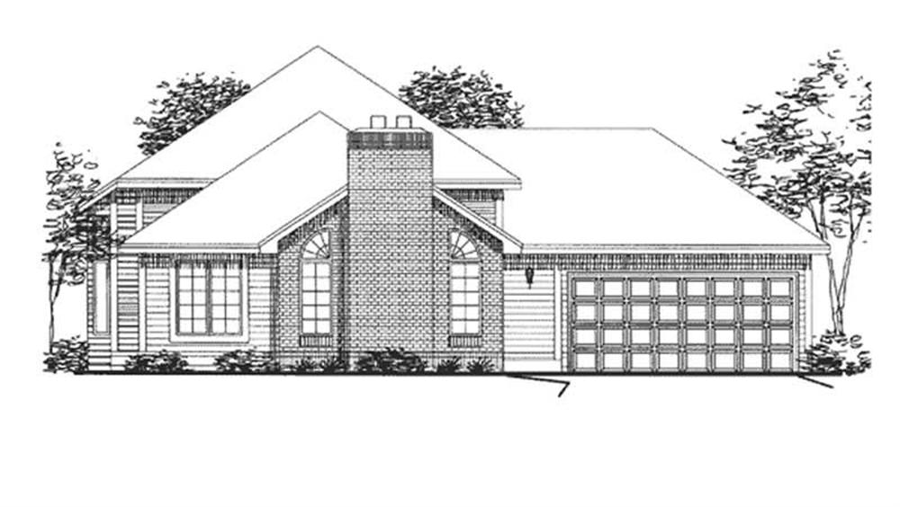 Front view of Bungalow home (ThePlanCollection: House Plan #146-2203)