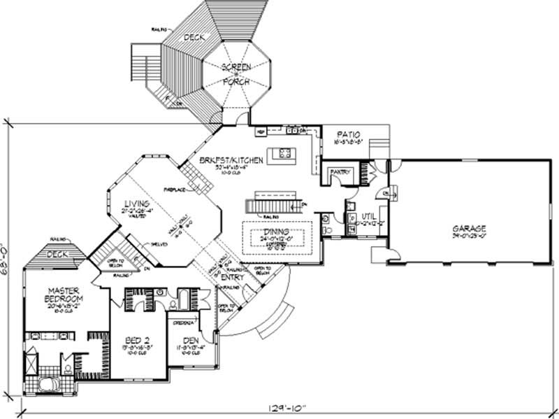 Floor Plan First Story of Ranch Plan #146-2220