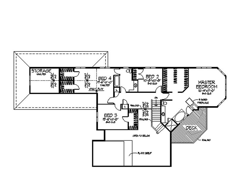 Floor Plan Basement of Colonial Plan #146-2221