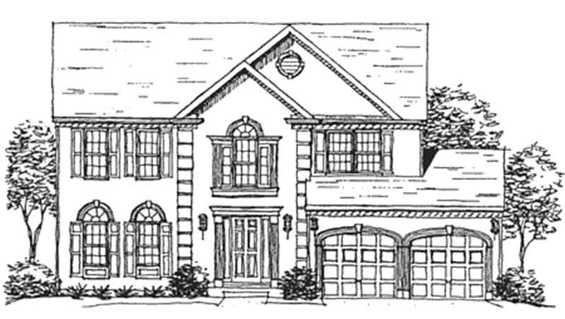 Home Plan Rear Elevation of this 4-Bedroom,2220 Sq Ft Plan -146-2227