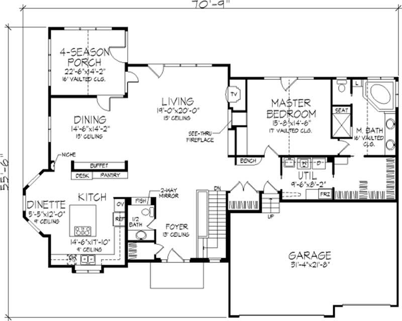Floor Plan Second Story of Plan #146-2236