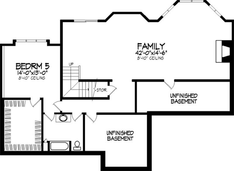 Floor Plan First Story of Colonial Plan #146-2237
