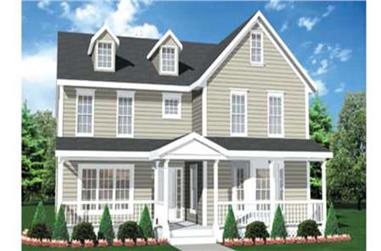 3-Bedroom, 2667 Sq Ft Colonial House Plan - 146-2247 - Front Exterior