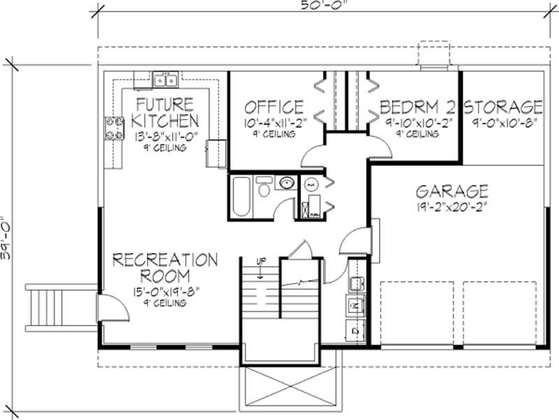 Floor Plan First Story of Colonial Plan #146-2250