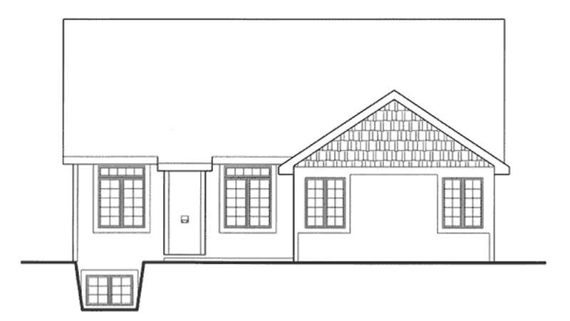 Home Plan Rear Elevation of this 4-Bedroom,2825 Sq Ft Plan -146-2256