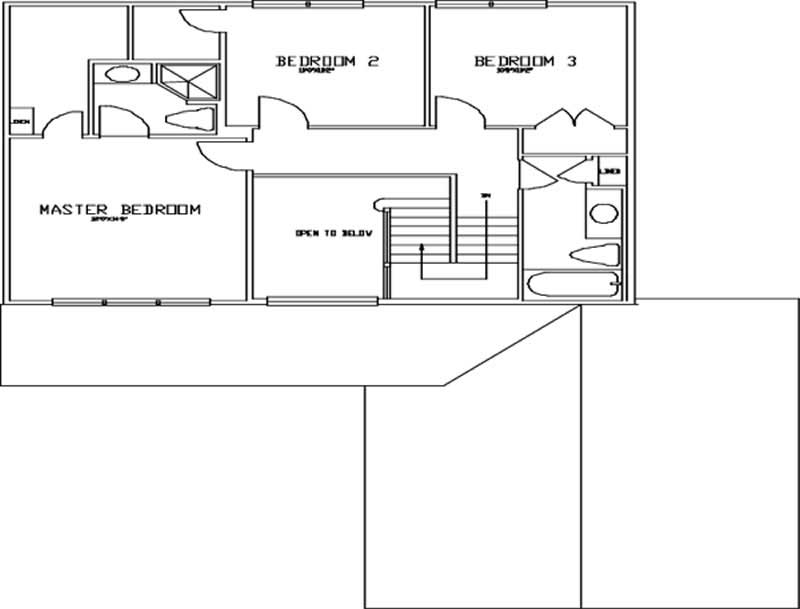 Floor Plan Second Story of Country Plan #146-2277