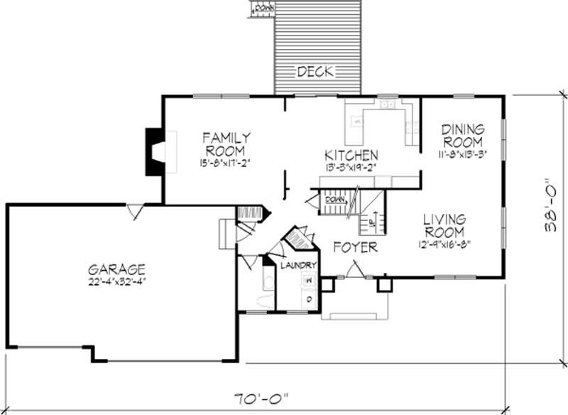 Floor Plan First Story of European Plan #146-2278