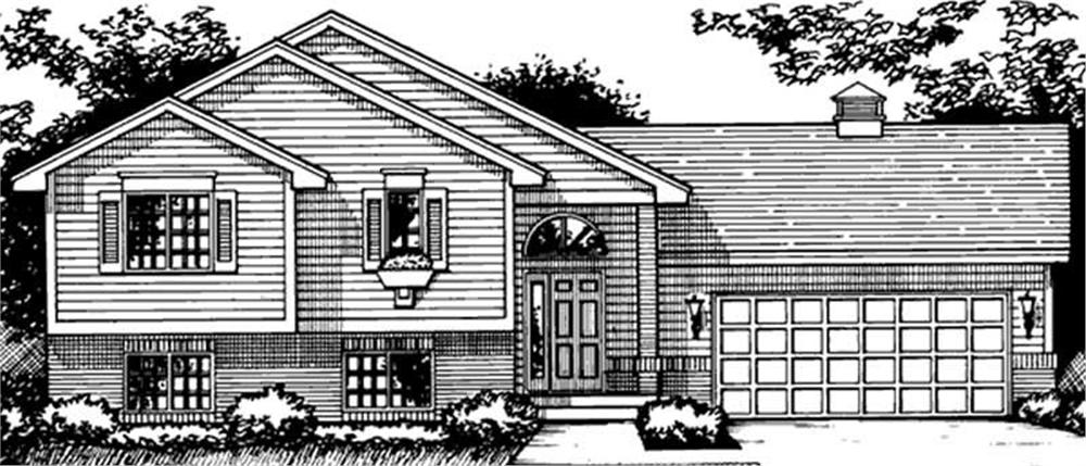 Front view of Country home (ThePlanCollection: House Plan #146-2290)