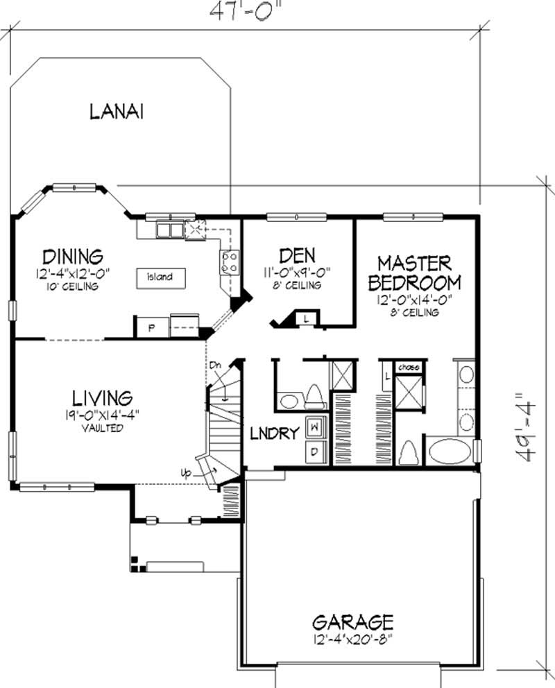 Floor Plan First Story of Country Plan #146-2300