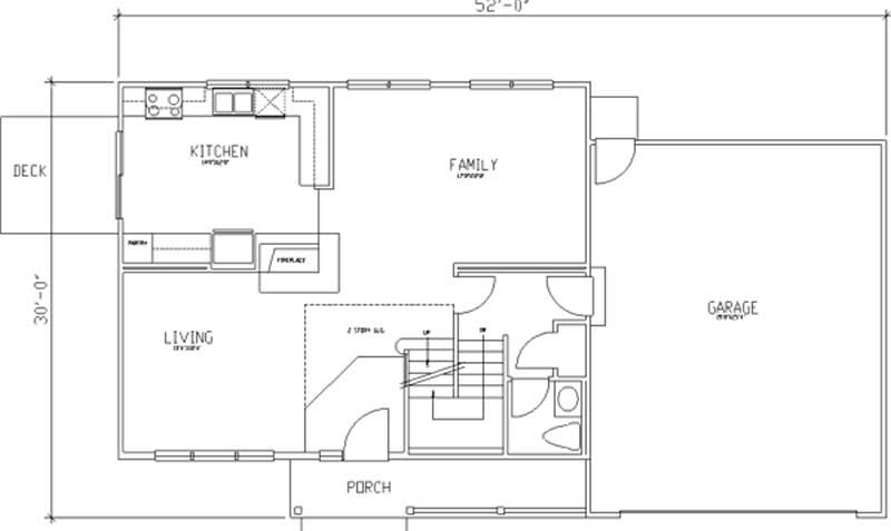 Floor Plan First Story of Country Plan #146-2301