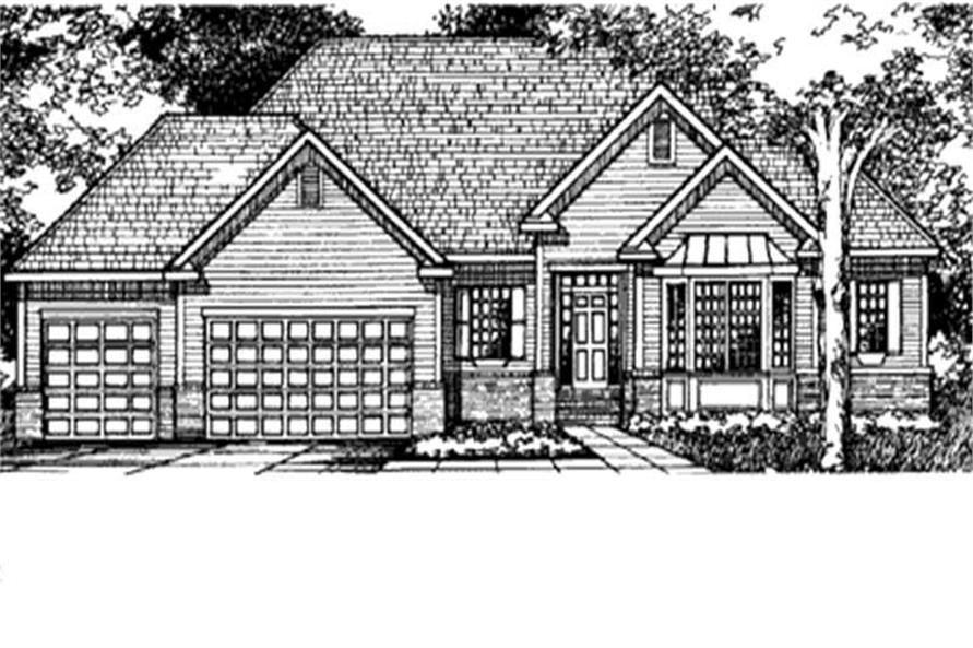Home Plan Front Elevation of this 1-Bedroom,1920 Sq Ft Plan -146-2304