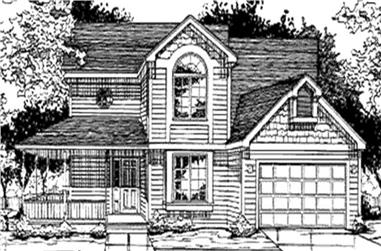 4-Bedroom, 1876 Sq Ft Country House Plan - 146-2305 - Front Exterior