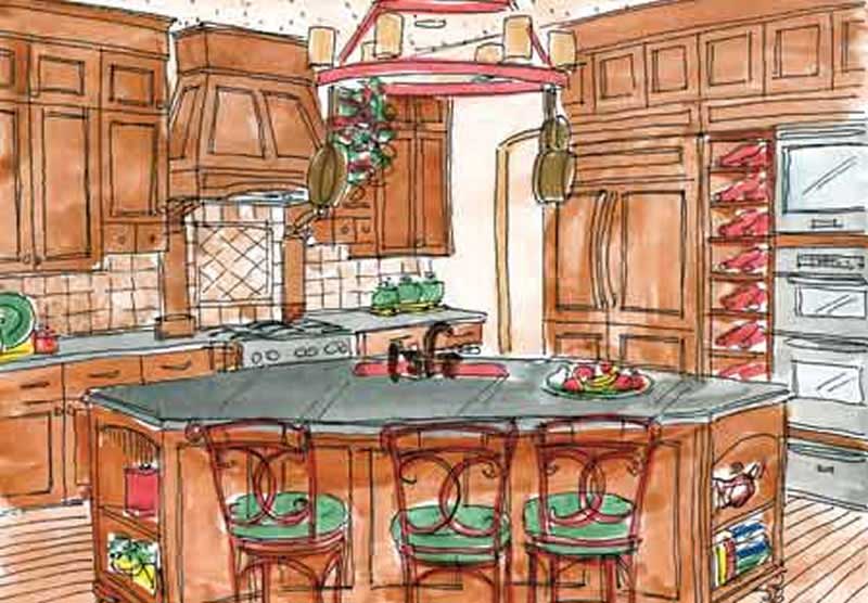 Kitchen of this 4-Bedroom, 3658 Sq Ft Plan - 146-2337