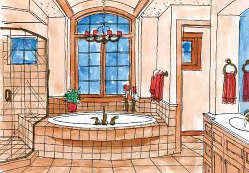 Master Bathroom of this 4-Bedroom, 3658 Sq Ft Plan - 146-2337