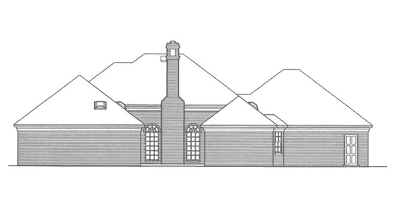 Home Plan Rear Elevation of this 3-Bedroom,2444 Sq Ft Plan -146-2338