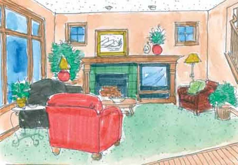 Living Room of this 3-Bedroom, 2144 Sq Ft Plan - 146-2351