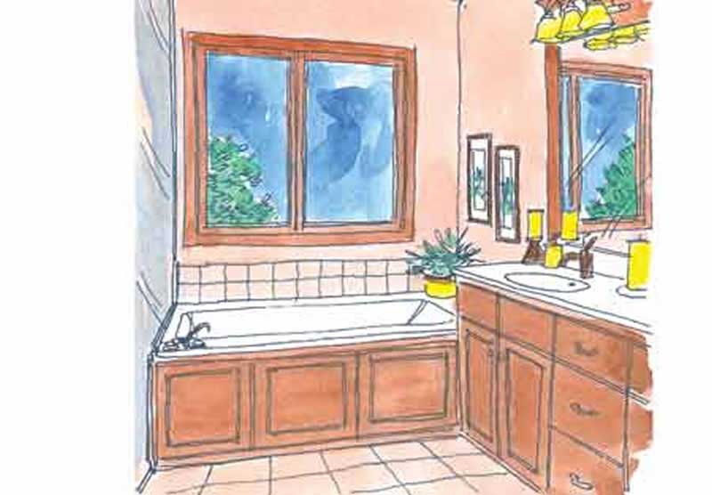 Master Bathroom: Tub of this 3-Bedroom, 2144 Sq Ft Plan - 146-2351