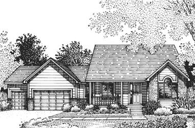 3-Bedroom, 1824 Sq Ft Country House Plan - 146-2370 - Front Exterior