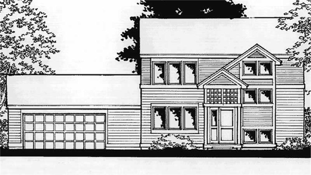 Front view of Small House Plans home (ThePlanCollection: House Plan #146-2373)