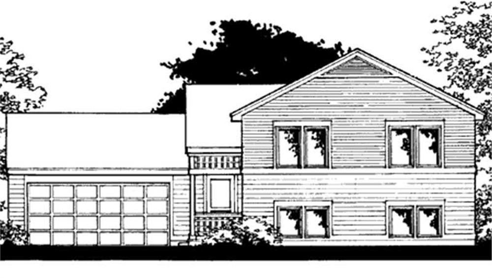 Front view of Ranch home (ThePlanCollection: House Plan #146-2374)