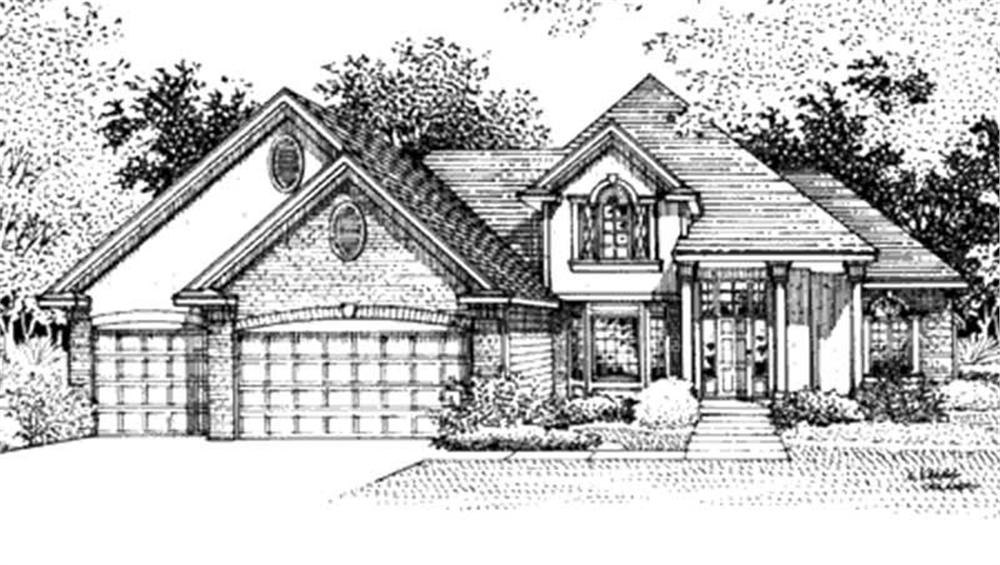 Front view of Contemporary home (ThePlanCollection: House Plan #146-2376)