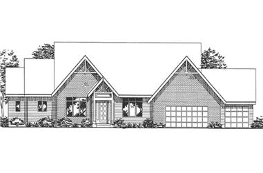 1-Bedroom, 2573 Sq Ft Farmhouse House Plan - 146-2377 - Front Exterior