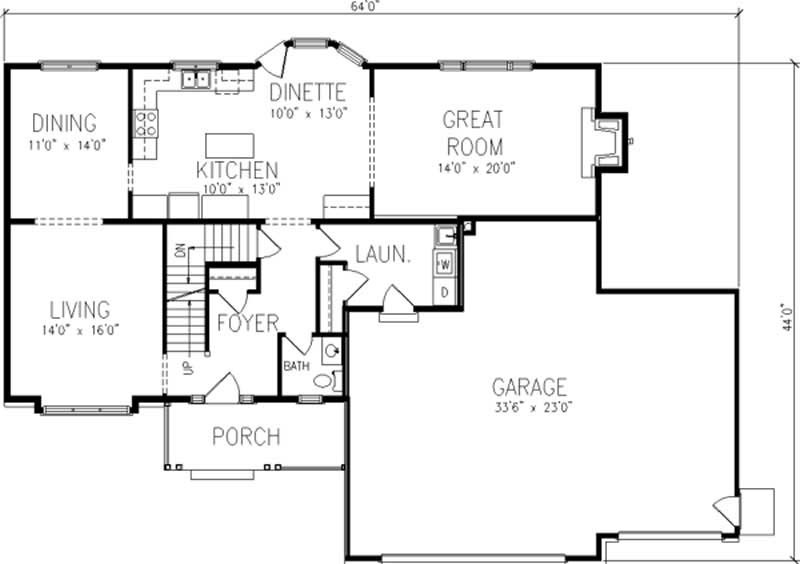 Floor Plan First Story of Country Plan #146-2384
