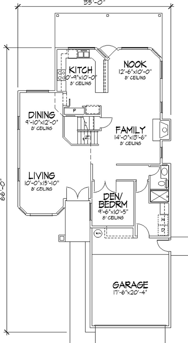 Floor Plan First Story of Florida Style Plan #146-2386