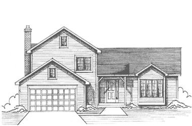 3-Bedroom, 2003 Sq Ft Country House Plan - 146-2400 - Front Exterior