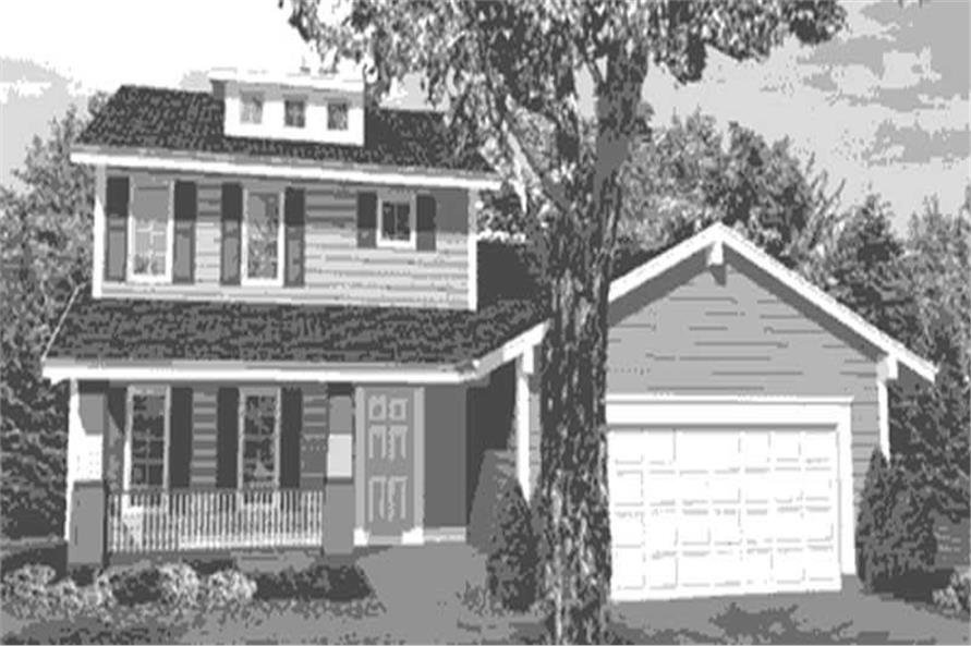 Home Plan Front Elevation of this 4-Bedroom,1701 Sq Ft Plan -146-2411