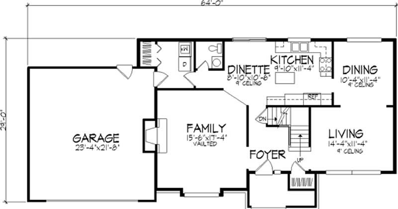 Floor Plan First Story of Country Plan #146-2413