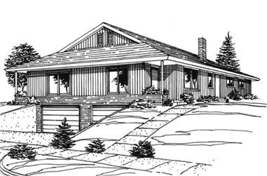 2-Bedroom, 684 Sq Ft Multi-Unit House Plan - 146-2416 - Front Exterior