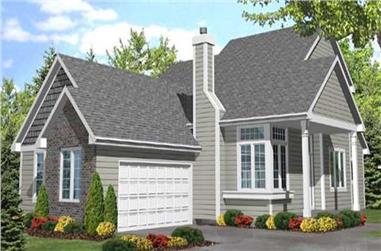 3-Bedroom, 1941 Sq Ft Country House Plan - 146-2422 - Front Exterior