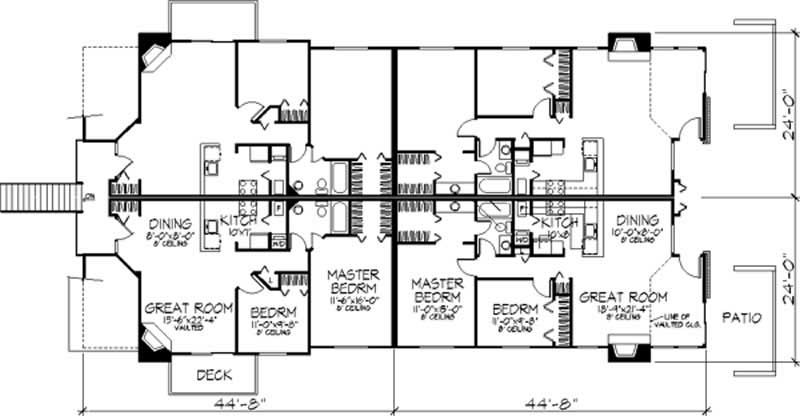 Floor Plan First Story of Multi-Unit Plan #146-2467