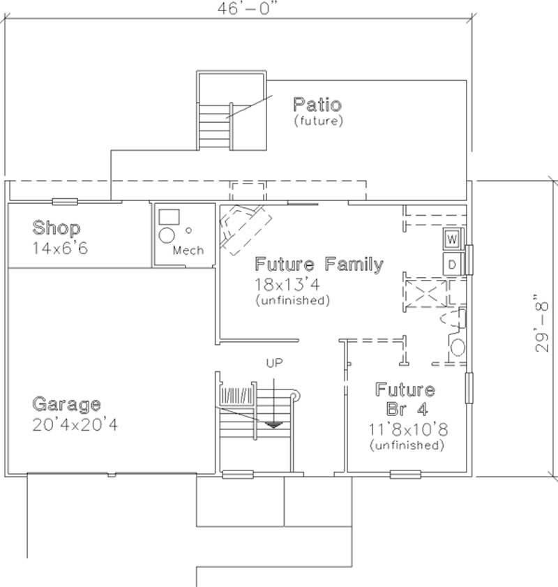 Floor Plan First Story of Colonial Plan #146-2491