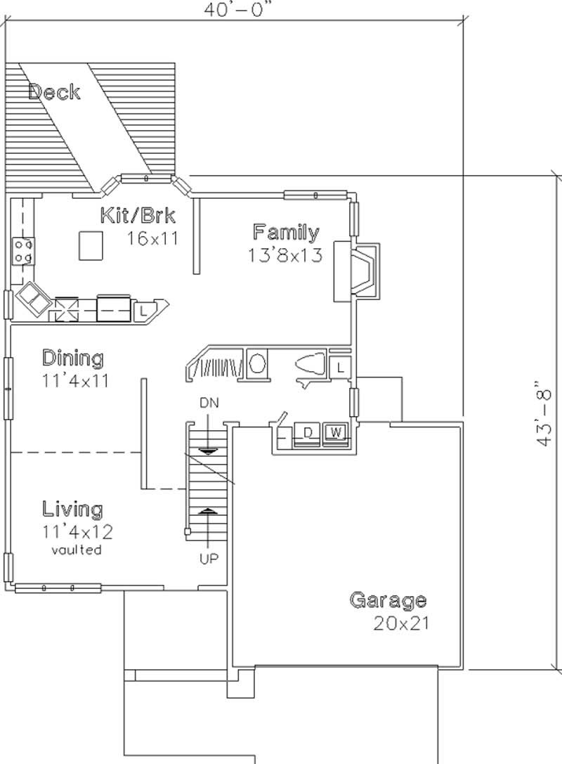 Floor Plan First Story of Country Plan #146-2494