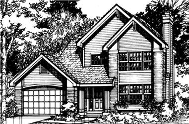 3-Bedroom, 1709 Sq Ft Country House Plan - 146-2501 - Front Exterior