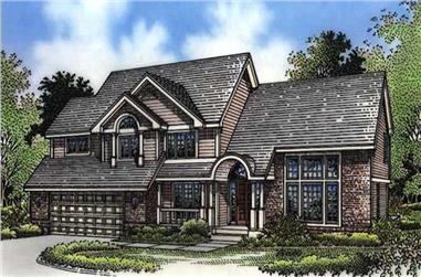 4-Bedroom, 2786 Sq Ft Country House Plan - 146-2508 - Front Exterior