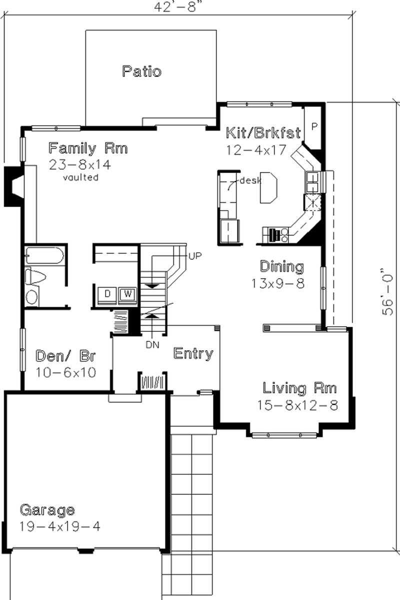 Floor Plan First Story of Country Plan #146-2514