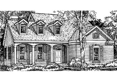 3-Bedroom, 1999 Sq Ft Cape Cod House Plan - 146-2532 - Front Exterior