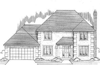 4-Bedroom, 2244 Sq Ft French House Plan - 146-2553 - Front Exterior