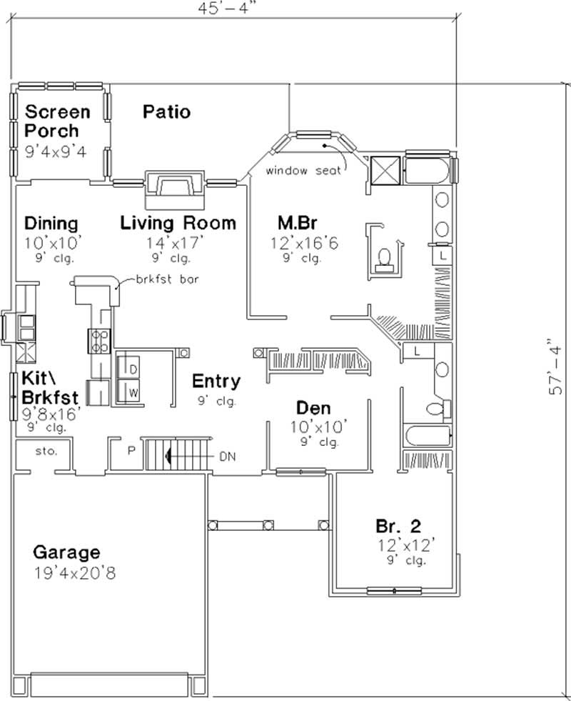 Floor Plan First Story of Country Plan #146-2624
