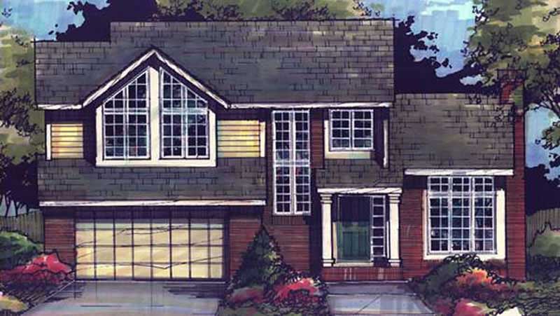 Front view of Country home (ThePlanCollection: House Plan #146-2631)