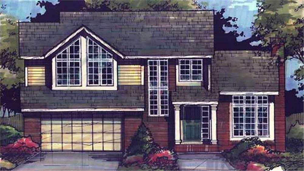 Front view of Country home (ThePlanCollection: House Plan #146-2631)