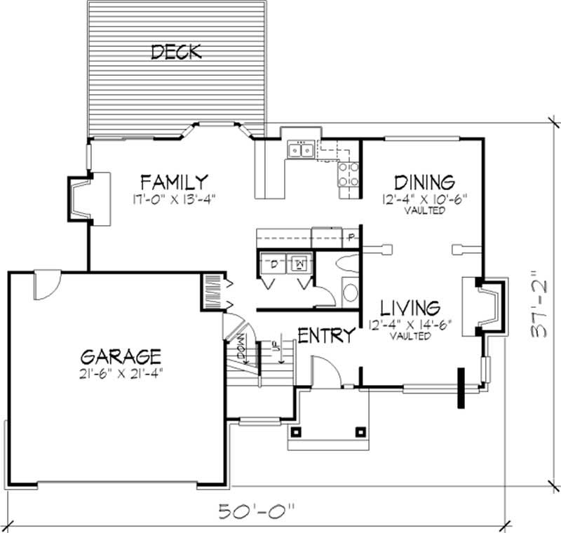 Floor Plan First Story of Country Plan #146-2631